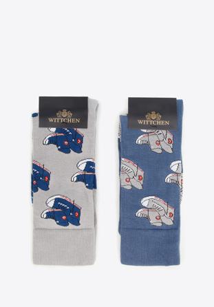 Men's socks, grey-blue, 93-SK-003-X1-40/42, Photo 1