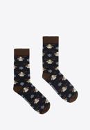 Men's reindeer socks - gift set of 2 pairs, navy blue-burgundy, 95-SM-006-X1-40/42, Photo 3