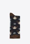 Men's reindeer socks - gift set of 2 pairs, navy blue-burgundy, 95-SM-006-X1-40/42, Photo 4