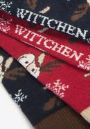 Men's reindeer socks - gift set of 2 pairs, navy blue-burgundy, 95-SM-006-X1-43/45, Photo 5