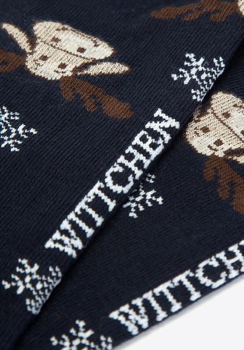 Men's reindeer socks - gift set of 2 pairs, navy blue-burgundy, 95-SM-006-X1-43/45, Photo 6