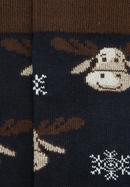 Men's reindeer socks - gift set of 2 pairs, navy blue-burgundy, 95-SM-006-X1-43/45, Photo 7