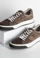 Męskie sneakersy na grubej podeszwie, taupe, 90-M-500-8-40, Zdjęcie 8