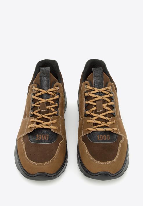 Męskie sneakersy na lekkiej podeszwie, brązowy, 96-M-951-4-40, Zdjęcie 2