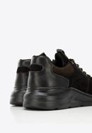 Men's nubuck trainers, black, 96-M-951-4-43, Photo 8