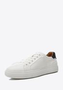 Men's classic leather trainers, cream-black, 96-M-512-N-40, Photo 7