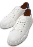 Men's classic leather trainers, cream-navy blue, 96-M-512-N-40, Photo 8
