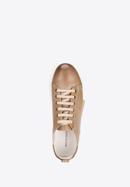Men's leather trainers with a white sole, beige, 92-M-900-1-40, Photo 4