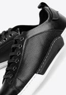 Men's leather trainers with a white sole, black, 92-M-900-1-40, Photo 5