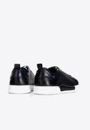 Men's leather trainers with a white sole, navy blue, 92-M-900-1-40, Photo 9