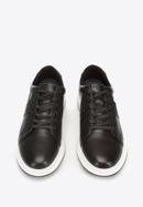 Rubber sole leather trainers, black, 92-M-510-1-40, Photo 2