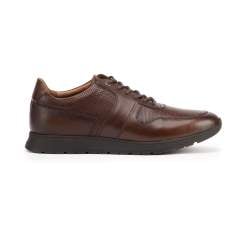 Men's leather trainers, brown, 93-M-509-4-40, Photo 1