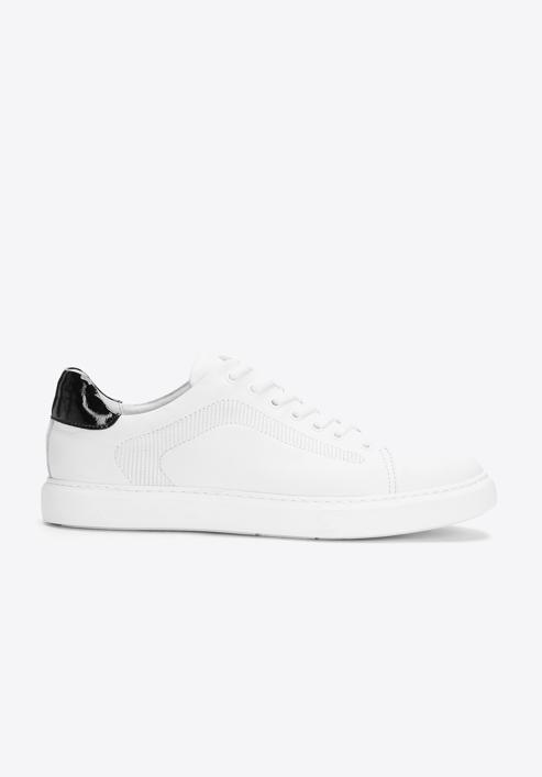 Men's leather trainers, white, 93-M-500-1-41, Photo 1