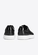 Men's leather trainers, black-white, 93-M-500-1W-40, Photo 5