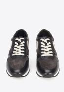 Men's leather trainers, grey-white, 93-M-508-8-41, Photo 3