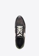 Men's leather trainers, grey-white, 93-M-508-8-40, Photo 5