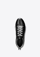 Męskie sneakersy skórzane z perforacjami, czarno-biały, 92-M-901-1-40, Zdjęcie 4
