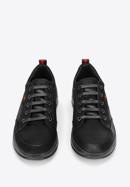 Men's nubuck trainers with a thick sole, black, 92-M-913-7-40, Photo 2