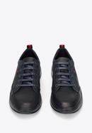 Men's nubuck trainers with a thick sole, black-navy blue, 92-M-913-7-40, Photo 2