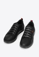 Men's nubuck trainers with a thick sole, black, 92-M-913-7-40, Photo 4