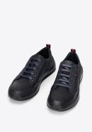 Men's nubuck trainers with a thick sole, black-navy blue, 92-M-913-7-40, Photo 4