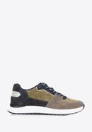 Men's suede trainers, green - gray, 96-M-953-3-41, Photo 1