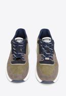 Men's suede trainers, green - gray, 96-M-953-Z-45, Photo 2
