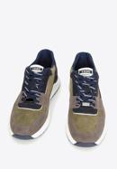 Men's suede trainers, green - gray, 96-M-953-3-40, Photo 3