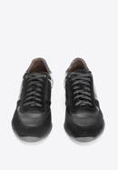 Men's leather trainers, black, 92-M-350-1-42, Photo 2