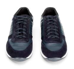 Męskie sneakersy z różnych skór, niebieski, 92-M-350-7-39, Zdjęcie 1