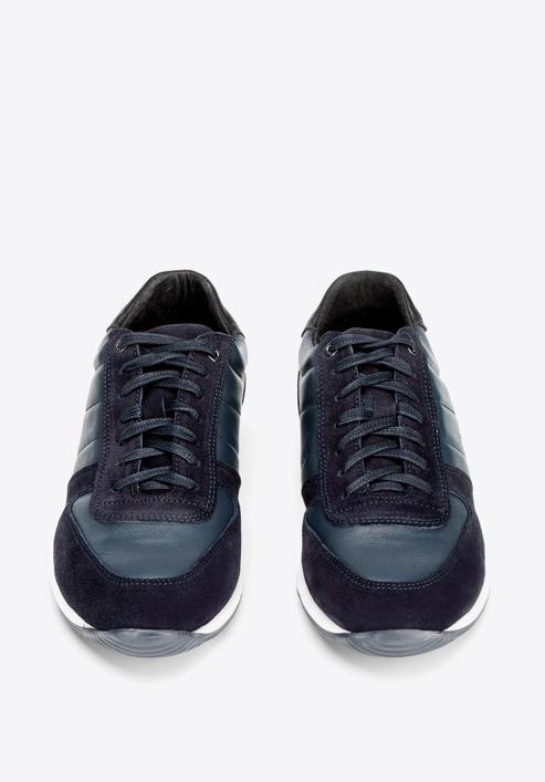 Men's leather trainers, blue, 92-M-350-1-43, Photo 2