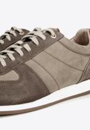 Men's leather trainers, beige, 92-M-350-1-41, Photo 5