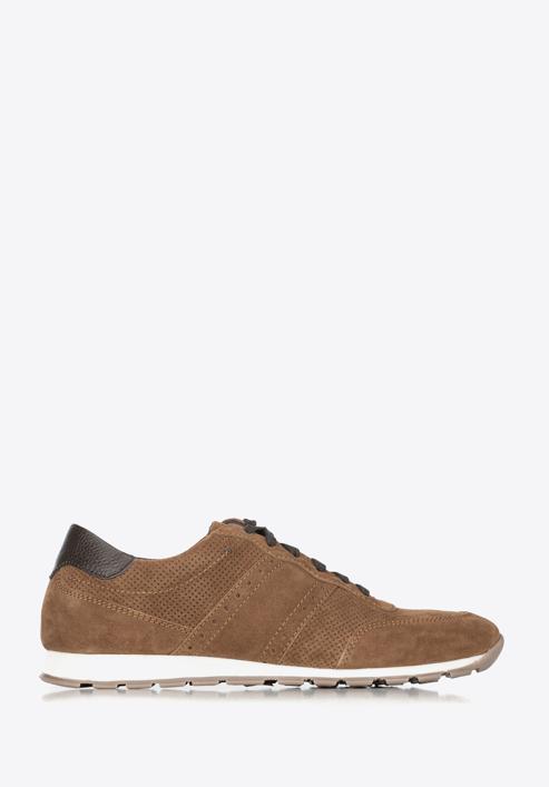 Men's suede lace up trainers, brown, 90-M-301-7-40, Photo 1