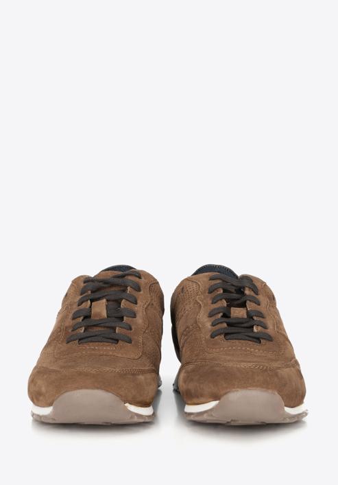Men's suede lace up trainers, brown, 90-M-301-7-40, Photo 2