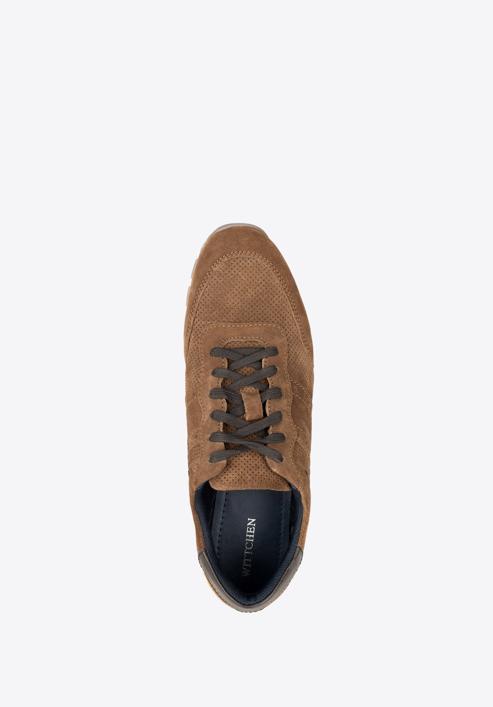 Men's suede lace up trainers, brown, 90-M-301-7-40, Photo 5