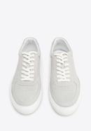 Men's suede trainers, light grey, 96-M-710-N-40, Photo 3