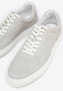 Men's suede trainers, light grey, 96-M-710-N-40, Photo 7