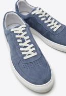 Męskie sneakersy zamszowe klasyczne, niebieski, 96-M-710-8-43, Zdjęcie 7