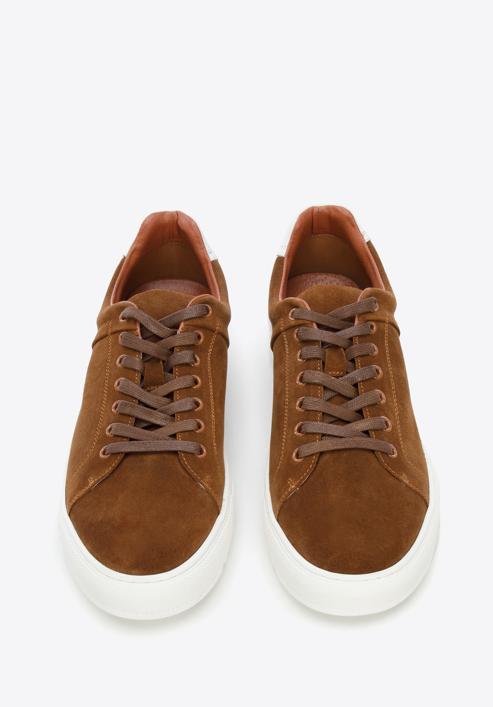 Men's suede trainers, brown, 96-M-709-5-43, Photo 2