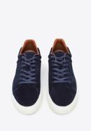 Men's suede trainers, navy blue, 96-M-709-N-40, Photo 2
