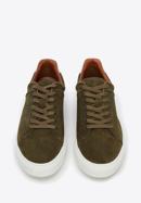 Men's suede trainers, green, 96-M-709-8-44, Photo 2