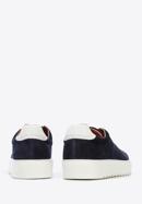 Men's suede trainers, navy blue, 96-M-709-N-40, Photo 4