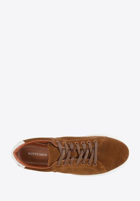 Men's suede trainers, brown, 96-M-709-8-44, Photo 5