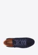 Men's suede trainers, navy blue, 96-M-709-N-40, Photo 5
