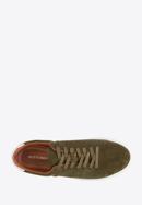 Men's suede trainers, green, 96-M-709-8-44, Photo 5