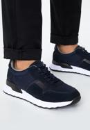 Men's suede trainers, navy blue, 96-M-513-5-40, Photo 15