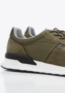 Men's suede trainers, green, 96-M-513-Z-41, Photo 7