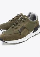 Men's suede trainers, green, 96-M-513-Z-41, Photo 8