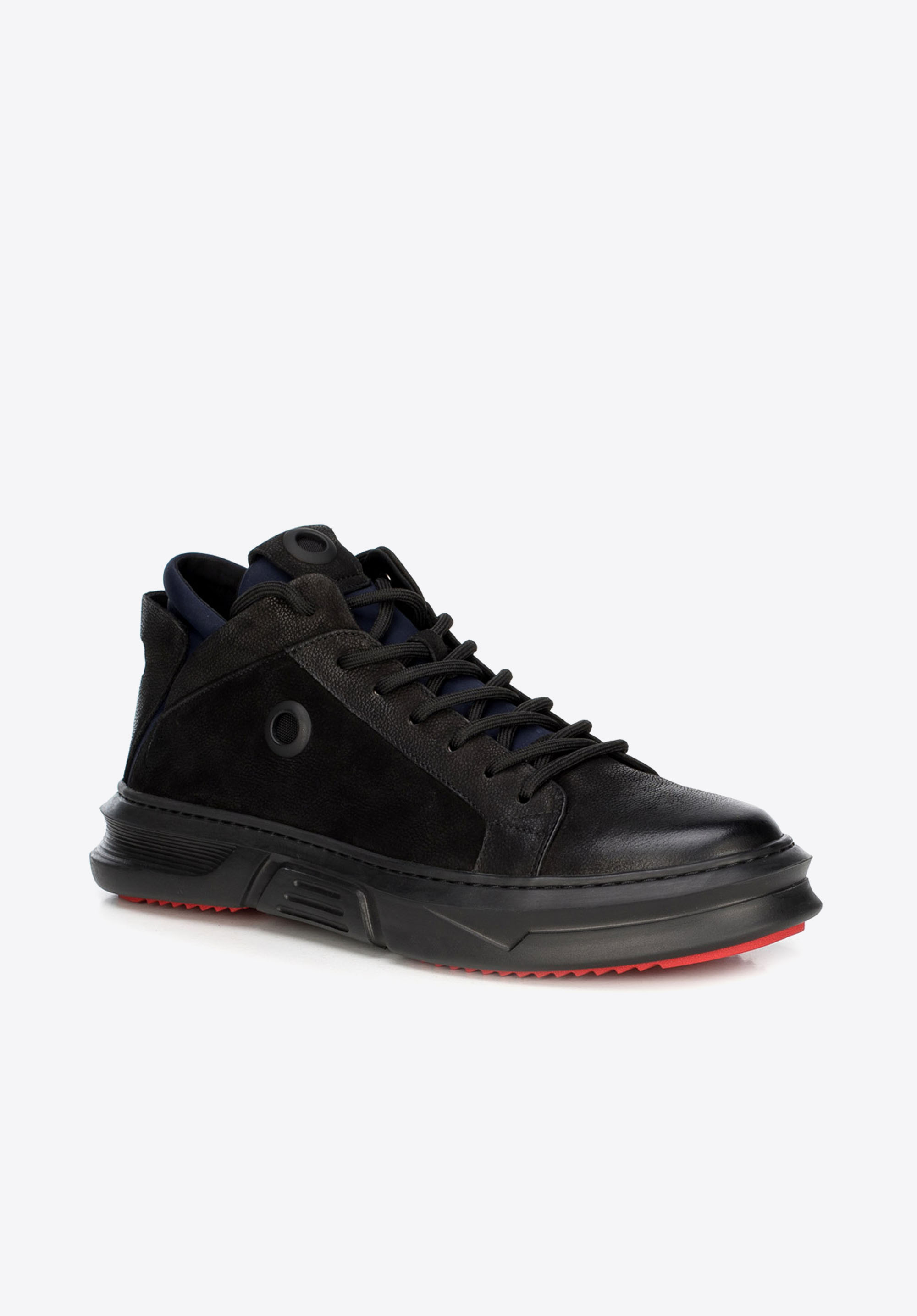 Męskie sneakersy ze skarpetą, czarny, 89-M-909-1-39, Zdjęcie 1