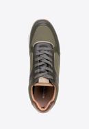 Men's faux leather trainers, green, 98-M-700-N-43, Photo 5